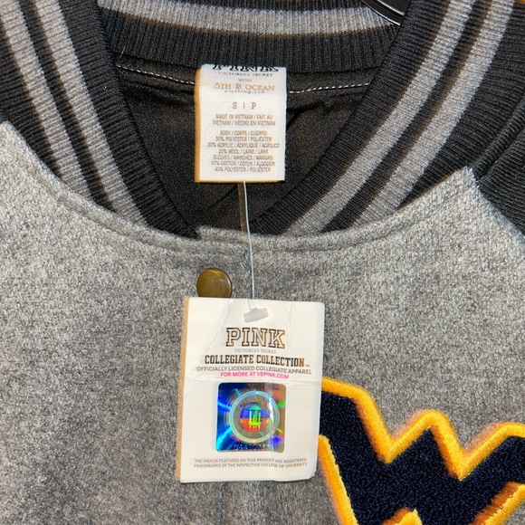 New Victoria’s Secret West Virginia Mountaineers WVU Varsity jacket size small - Picture 4 of 5